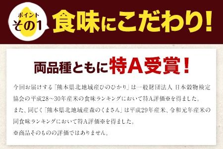 米 令和6年産 新米 無洗米 ひのひかり 森のくまさん 2種 食べ比べ 米 選べる 内容量 計10kg 計20kg 《11月-12月より出荷予定》 ヒノヒカリ お米 こめ 高レビュー 熊本県産 精米 森くま ブランド米 ご飯 選べる---mf_hm6_af11_24_19000_10kg---