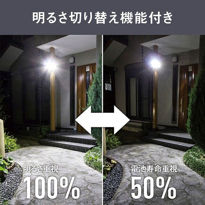 RITEX S-220L 5W×2灯 フリーアーム式LEDソーラーセンサーライト【2402O10808】