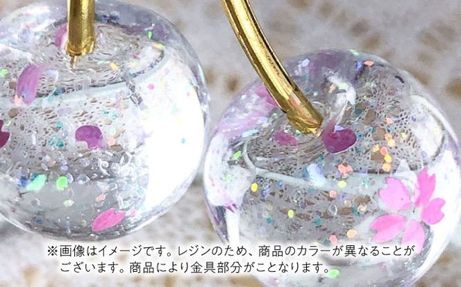 さくらんぼ バッグチャーム 桜 アクセサリー ハンドメイド レジン 愛西市 / Momo’s 工房[AECR027]