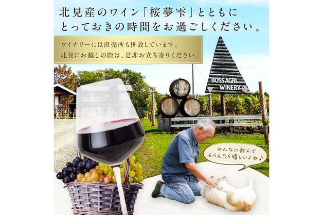 【オホーツクブランド認証ワイン】北見産ぶどう100％のワイン 桜夢雫 山幸(赤)( 山幸 赤 ワイン 北見市産ぶどう ぶどう 赤ワイン オホーツク ディナー )【075-0006-2023】