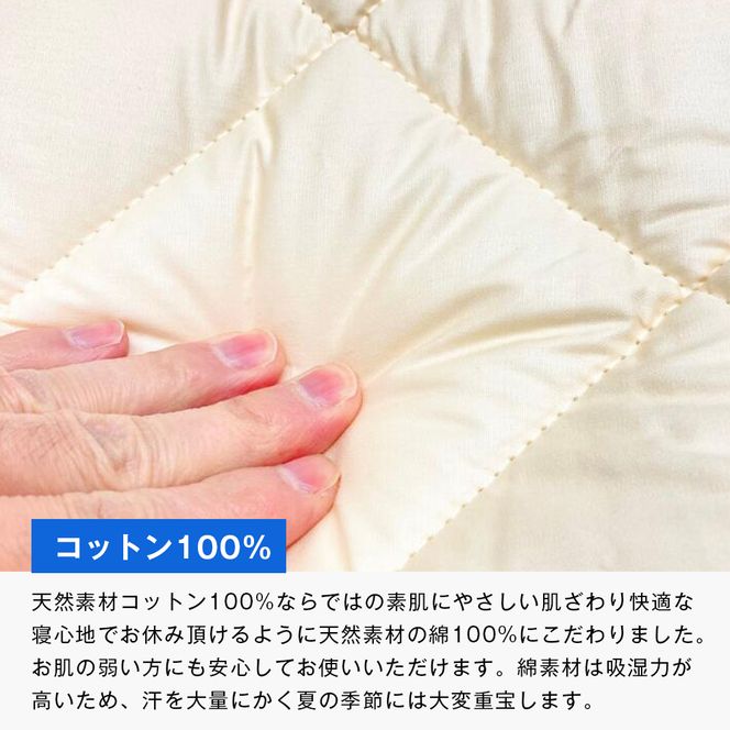 インビスタ ダクロン サポート 清潔シングル 無地 固わた入 しっかり敷ふとん 