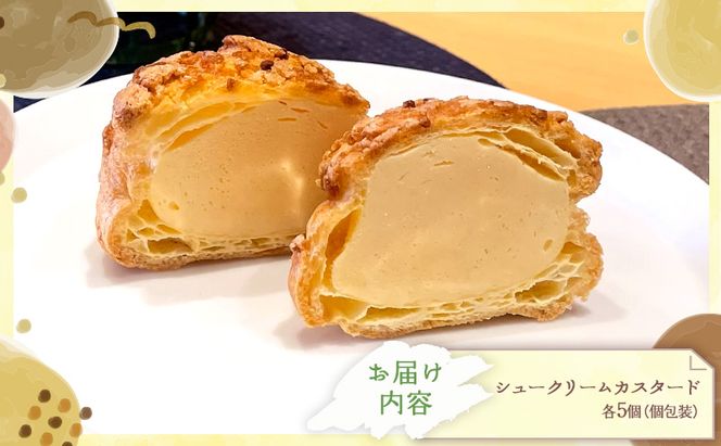 シュークリームカスタード10個セット シュークリーム カスタード 10個入 セット 詰め合わせ 当店一番人気 濃厚 卵 と 牛乳 の コク スイーツ 冷凍 焼き菓子 ギフト 個包装 お菓子 お取り寄せ デザート 大河原町 おてんとさん 自社製造