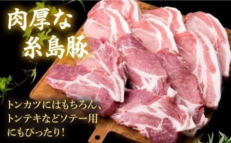 【全6回定期便】糸島豚ロース肉6枚 肩ロースカツ5枚 合計11枚セット《糸島》【糸島ミートデリ工房】 [ACA230]