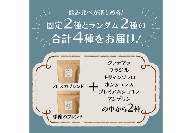 フレスカ特注 ドリップバッグコーヒー 4種こだわりセット 32パック ドリップバッグ 飲み比べ コーヒー豆 自家焙煎 セット フレスカ 山梨 富士吉田