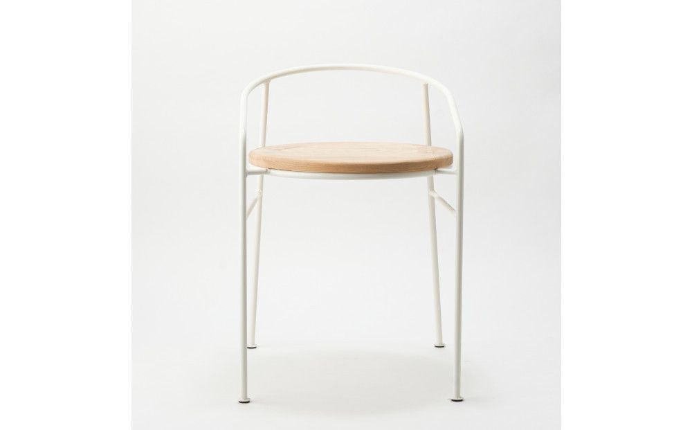 マキヅ家具 槙塚鉄工所 Round Chair 白 372013