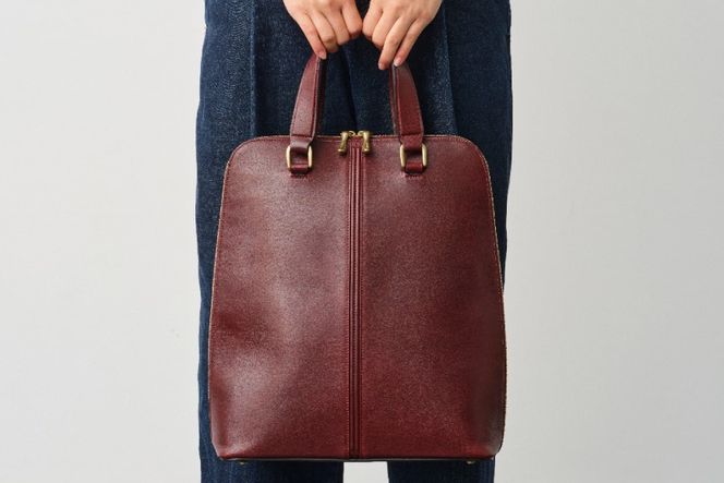 SOMES バッグ タテ型ブリーフ （バーガンディ）HE-01 [ソメスサドル 北海道 砂川市 12260818-a] ビジネスバッグ トートバッグ メンズ レディース 本革 革 革製品 革鞄 革バッグ somes saddle