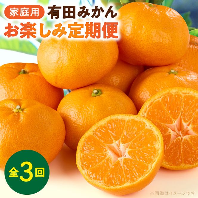 【2026年先行予約】家庭用 有田みかん お楽しみ3回定期便 _YAS60-T01