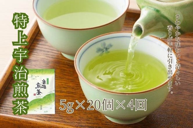 【定期便】宇治茶ティーバッグ3種セット（煎茶・ほうじ茶・抹茶入玄米茶）×4回（3ヵ月毎）〈定期便 ティーバッグ ティーパック 宇治茶 お茶 茶 煎茶 玄米茶 ほうじ茶 緑茶 抹茶 宇治抹茶 水出し 飲料 加工食品〉 
