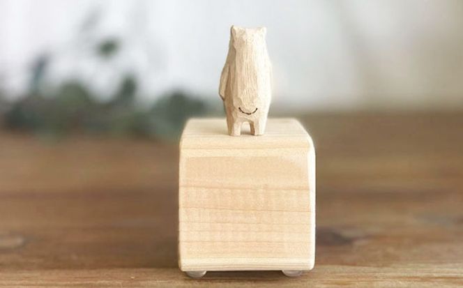 しろくまのアロマウッド 1点 木製 ディフューザー アロマオイル 香り 手彫り 糸島市 / しろくも工房【いとしまごころ】[AEO015]