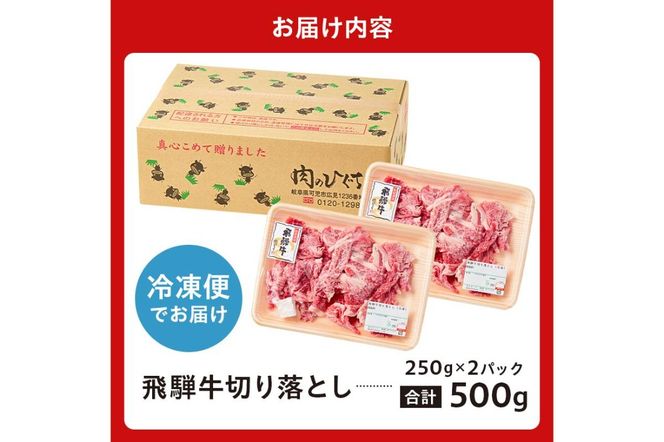 飛騨牛切り落とし500ｇ（250ｇ×2）【0016-017】