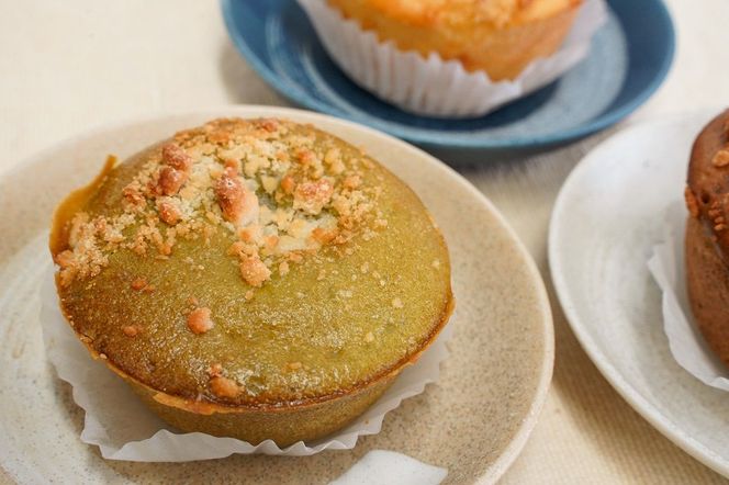 グルテンフリー 米粉クリームパン 6個 抹茶味 H083-027