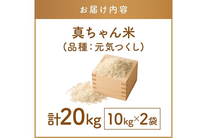 【G2-007】【令和7年産】農薬・化学肥料不使用 真ちゃん米 20kg