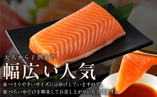 nbj0004 サーモン＆国産真鯛 お刺身セット【食べ比べ 小分け 訳あり 規格外 刺身 海鮮丼 人気 オススメ 冷凍】
