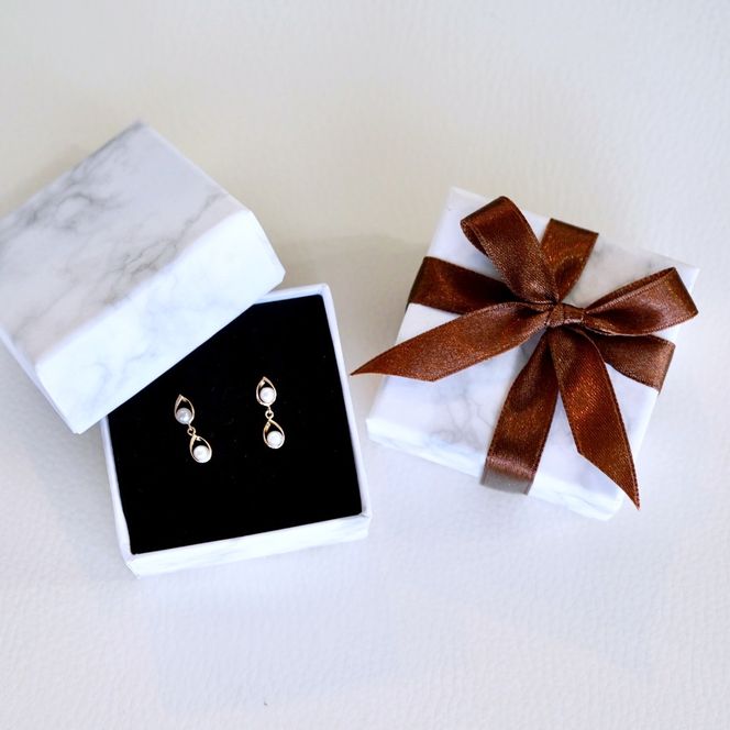 K10YG(10金) イエローゴールド 揺れる ベビーパール ピアス (5mm) 保証書付 2126 242-041