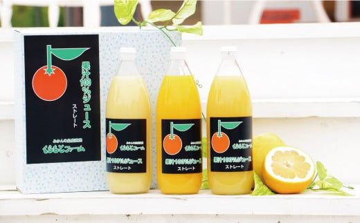 みかん 果汁 100% ストレート ジュース 3本 セット （ 1000ml × 3本 ） ぽんかん はるか 河内晩柑 愛南ゴールド 10000円 1万円 数量限定 期間限定 高級 贈答 ギフト プレゼント 母の日 敬老の日 おやつ 国産 フルーツ 果物 柑橘 産地直送 農家直送 特産品 完熟 濃厚 人気 限定 甘い こどもの日 ジューシー 新鮮 果実 さわやか 愛媛県 愛南町  くらもとファーム