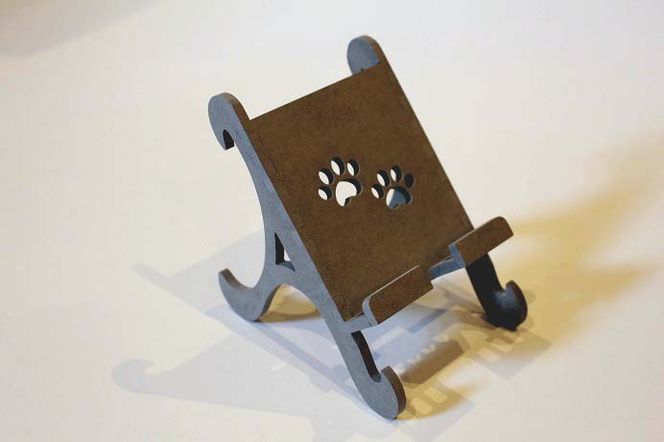 アニマルスマートフォンスタンド ネコ グレー 雑貨 日用品 スマホ スマホスタンド 