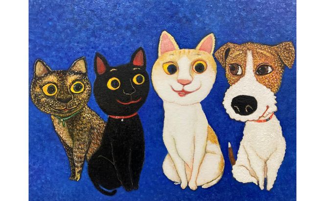 アーティストが描く愛しいペットのポートレート　F30号 142069_DK013