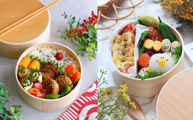 099H3582 曲げわっぱ弁当箱 丸型 大 780cc