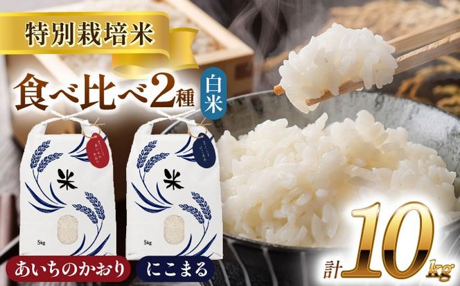 令和6年産　愛知県産　にこまる・あいちのかおり　白米　各5kg　特別栽培米　お米　ご飯　愛西市／戸典オペレーター[AECT004]