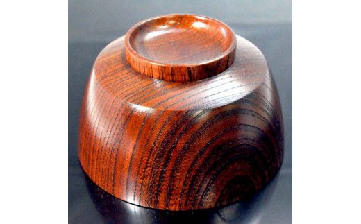 国産山中塗木製雑煮椀 欅4．3胴張椀　茶摺　SO-0503 復興　震災　コロナ【能登半島地震復興支援】 北陸新幹線 F6P-0135