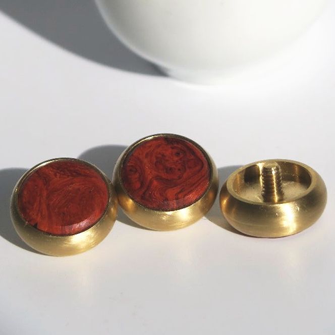 木製ピストンボタン Y型（真鍮削り出し） ［195S11］ Y型 真鍮削り出し 選べる 素材 花林コブ材 ローズウッド材 トランペット フリューゲルホルン コルネット ピッコロトランペット 木製 ピストンボタン 重量型 拡散防止 音質向上 フィンガーアクション 愛知県 小牧市 送料無料