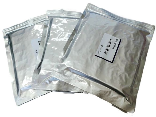 海苔師 こだわりの海苔 瀬戸内海産初摘 焼海苔 板のり30枚 3袋セット｜おにぎり 朝食 栃木県 さくら市