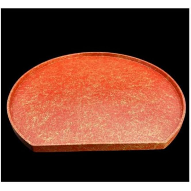 木製 半月トレイ 乱糸（マット仕上げ）本朱［NF70］ 303446_CU90036VC01