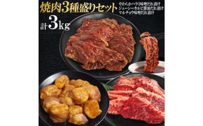 焼肉3種盛りセット(ハラミ・カルビ・マルチョウ)3kg 372013_KA051