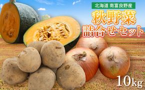 野菜 北海道 秋 野菜セット 10kg じゃがいも 玉ねぎ かぼちゃ 詰め合わせ セット 南富良野産 産地直送 旬 旬の野菜 ジャガイモ たまねぎ 玉ネギ 玉葱 カボチャ 南瓜 2026年発送 