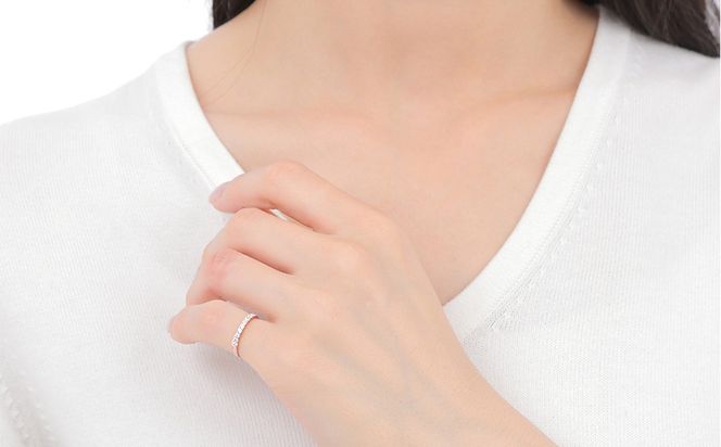 ピンキー　エタニティリング　0.18CT　Ｒ3996DI-R　ピンクゴールド【サイズ：1号～9号（0.5号刻み対応可）】ピンキーリング 指輪 PG リング ダイヤ ダイヤモンド 宝石 ジュエリー 贈り物 ギフト プレゼント