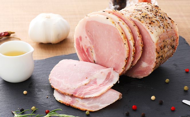 定期便 全3回 / 十勝の無添加豚 ロースハムブロック 感謝の500g 計1.5kg［うらがみミート］ 無塩せき 保存料・結着剤不使用【 ハム ロース 肉 豚 国産 惣菜 おつまみ 料理 燻製 加工品 北海道 十勝 幕別 】