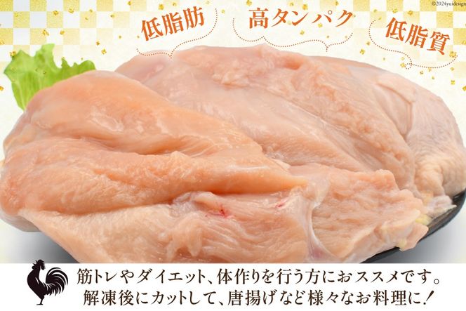 鶏肉 3回 定期便 宮崎県産 若鶏 むね肉 2kg 計 6kg [エム・ティ・シー 宮崎県 日向市 452061365] 小分け むね ムネ肉 胸 冷凍 肉 宮崎