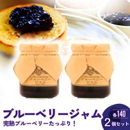 ジャム【ブルーベリージャム（140g）２個セット】ブルーベリー 完熟  果物 ペースト トッピング  トースト ヨーグルト 信州 長野