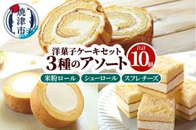 a10-1265　洋菓子ケーキセット 10個入（3種アソート）