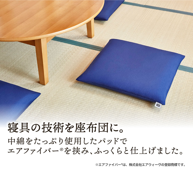 エアウィーヴ 座布団 大 銘仙判  オールシーズン対応 ぐっすり ホテル 安眠 健康 高反発 腰 肩 熟睡 寝具 寝心地 新生活 洗える 送料無料 体圧分散 大人気 日本製 国産  人気 妊婦 赤ちゃん