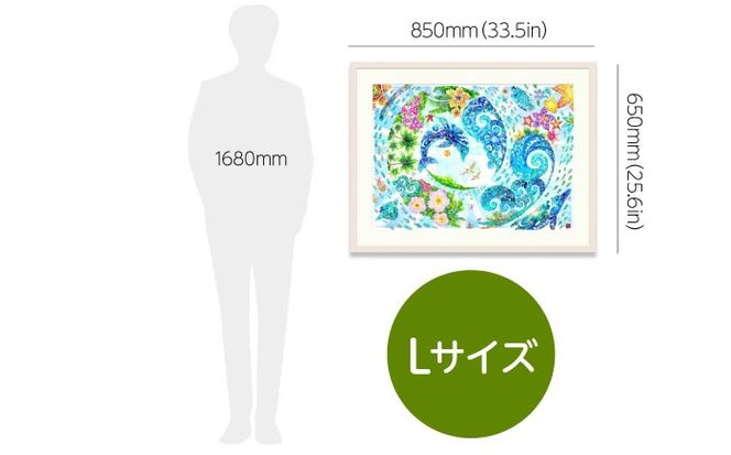 ［琉球イラストレーション］ 与儀勝之 『海の星 〜波の光〜 / Star of the Sea - Shining Waves -』 額装Lサイズ インテリア 雑貨 アート おしゃれ おすすめ 沖縄市 / yogima office[BCAI013]