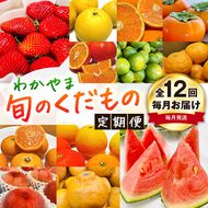 【定期便】〈毎月定期便 全12回〉わかやま旬のくだもの【S】《寄附申し込み翌月より出荷開始》◇ ※北海道・沖縄・離島への配送不可