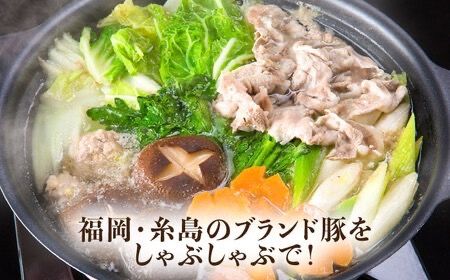 【全12回定期便】一貴山 豚しゃぶ セット糸島市 / いきさん牧場 /鍋 しゃぶしゃぶ 豚しゃぶ 肩ロース ロース つくね バラ 豚バラ [AGB009]