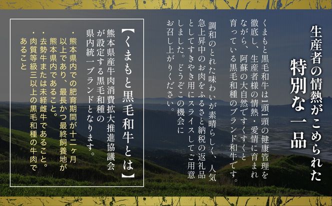 くまもと黒毛和牛 すきやき用 1000g スライス すき焼き 肉 お肉 牛肉 黒毛和牛 和牛 国産牛 1kg 500g×2パック 冷凍 国産 熊本県 上天草市