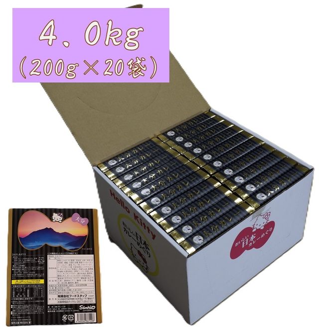 ハローキティおおいたカレー4.0kg（200g×20袋）豊後牛 サンリオ お手軽 時短_2776R