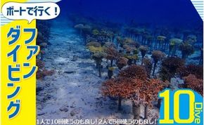ボートで行く！ファンダイビング（10Dive）