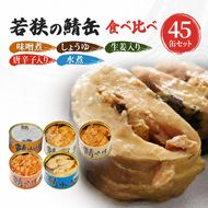 サバ缶 5種45缶 食べ比べ セット さば 缶詰 おかず 惣菜 ごはんのお供 常温保存 備蓄 鯖缶 さば缶 防災 非常食