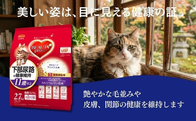 ビューティープロ キャット 下部尿路の健康維持 11歳以上 2.7kg ｘ4(ケース単位) キャットフード