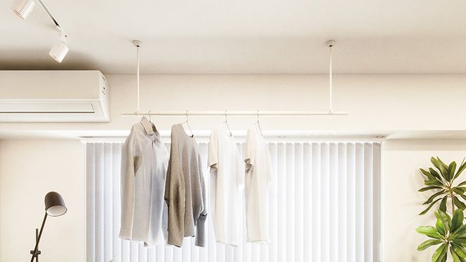 ＼ サイズ 高さ 色 が選べる ／  TOSO 簡単着脱・ゆれピタ機能がやさしい ランドリーバーLB-1 白 黒 モノトーン 25 45 60 室内干し ランドリーバー ハンガーバー 花粉対策 簡単 取付 モノトーン ランドリールーム バスルーム リフォーム DIY [BD245-NT]