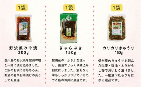 信州の味　野沢菜と漬物セット9種類11袋(Bl-002)