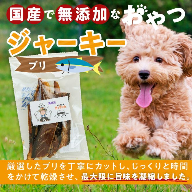 犬猫用　国産無添加おやつジャーキー　ブリ（魚）［143O08］