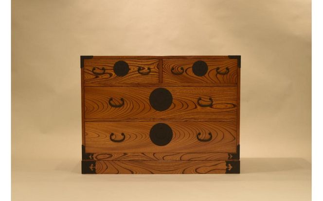 仙台箪笥　整理箪笥S-ロータイプ　拭き漆【伝統 工芸品 タンス たんす 和タンス 仙台】 041009_GJ016