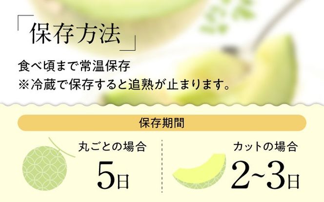 【2025年5月〜発送】【さわやかな味！ 】タカミメロン 2玉 (約 2kg) / メロン 南島原市 / 南島原果物屋 [SCV004]