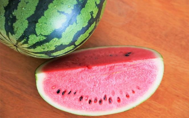 〈予約受付〉【2027年発送】夏の風物詩 中玉すいか「虎太郎西瓜」２玉 甘い 糖度 赤い さっぱり シャリ感 H141-021