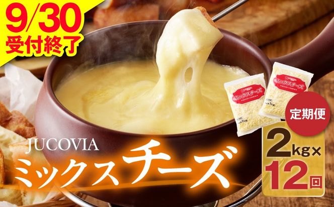 099Z340 【9/30受付終了】JUCOVIA ミックスチーズ 定期便 2kg×全12回【小分け 普段使い 高評価 ちーず 乳製品 ムラカワチーズ 一人暮らし ファミリー ピザ トースト】